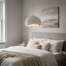 Φωτιστικό οροφής Nua  E27 fiberglass μονόφωτο χρώμα λευκό 40x38x120εκ.