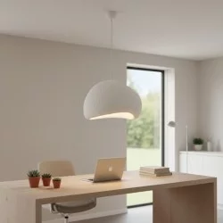 Φωτιστικό οροφής Nua  E27 fiberglass μονόφωτο χρώμα λευκό 40x38x120εκ.