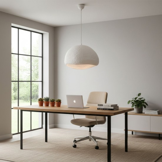 Φωτιστικό οροφής Loval  E27 fiberglass μονόφωτο χρώμα λευκό 50x44x120εκ.