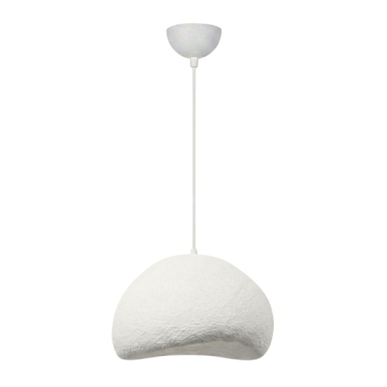 Φωτιστικό οροφής Loval  E27 fiberglass μονόφωτο χρώμα λευκό 50x44x120εκ.