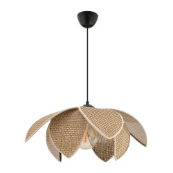 Φωτιστικό οροφής Magnolia  E27 ύφασμα PVC μονόφωτο χρώμα μπεζ Ø40x55εκ.