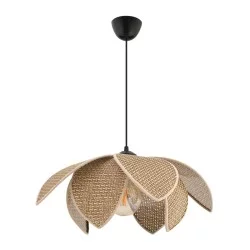 Φωτιστικό οροφής Magnolia  E27 ύφασμα PVC μονόφωτο χρώμα μπεζ Ø40x55εκ.