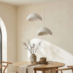 Φωτιστικό οροφής Luna  E27 fiberglass δίφωτο χρώμα λευκό Ø74x115εκ.