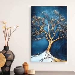 Πίνακας σε καμβά "Golden Tree"  ψηφιακής εκτύπωσης 70x100x3εκ.