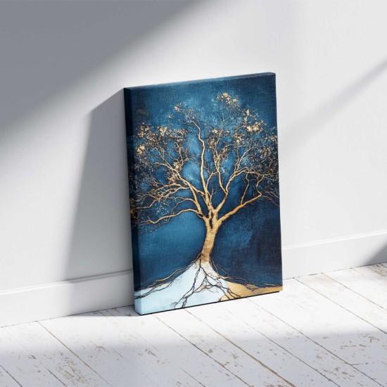 Πίνακας σε καμβά "Golden Tree"  ψηφιακής εκτύπωσης 70x100x3εκ.