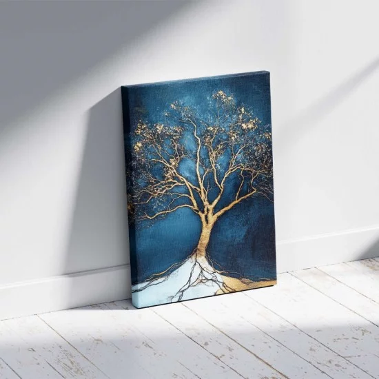 Πίνακας σε καμβά "Golden Tree"  ψηφιακής εκτύπωσης 70x100x3εκ.