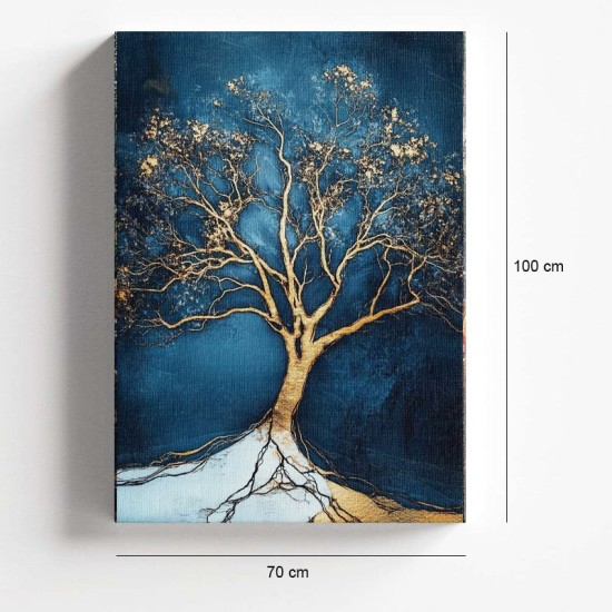 Πίνακας σε καμβά "Golden Tree"  ψηφιακής εκτύπωσης 70x100x3εκ.