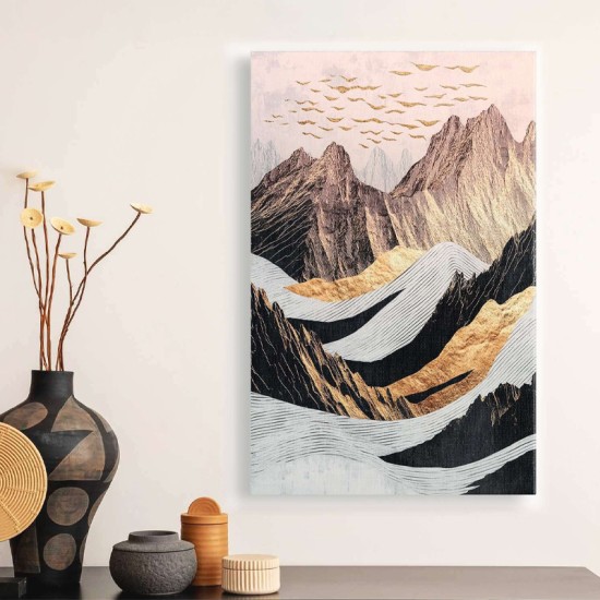 Πίνακας σε καμβά "Abstract Mountain"  ψηφιακής εκτύπωσης 70x100x3εκ.