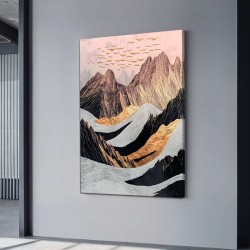 Πίνακας σε καμβά "Abstract Mountain"  ψηφιακής εκτύπωσης 70x100x3εκ.