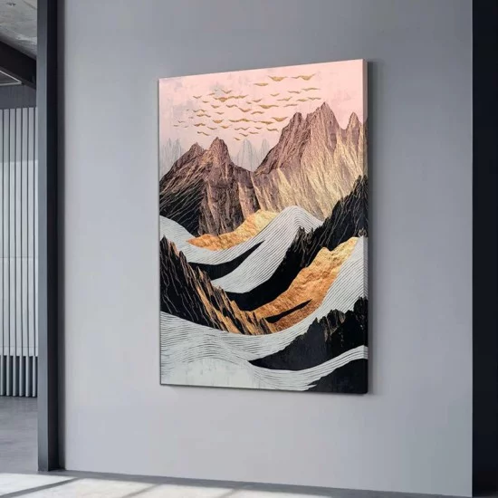 Πίνακας σε καμβά "Abstract Mountain"  ψηφιακής εκτύπωσης 70x100x3εκ.