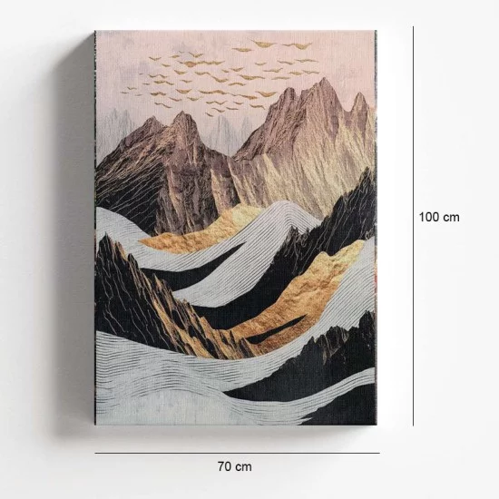 Πίνακας σε καμβά "Abstract Mountain"  ψηφιακής εκτύπωσης 70x100x3εκ.