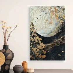 Πίνακας σε καμβά "Golden Moon"  ψηφιακής εκτύπωσης 70x100x3εκ.