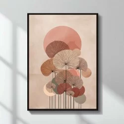 Πίνακας "Pink Leaves"  ψηφιακής εκτύπωσης 50x70εκ.