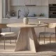 Τραπέζι Virela  χρώμα travertine Ø120x75εκ.
