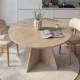 Τραπέζι Virela  χρώμα travertine Ø120x75εκ.