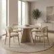 Τραπέζι Virela  χρώμα travertine Ø120x75εκ.