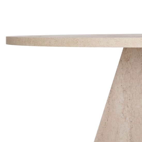 Τραπέζι Virela  χρώμα travertine Ø120x75εκ.
