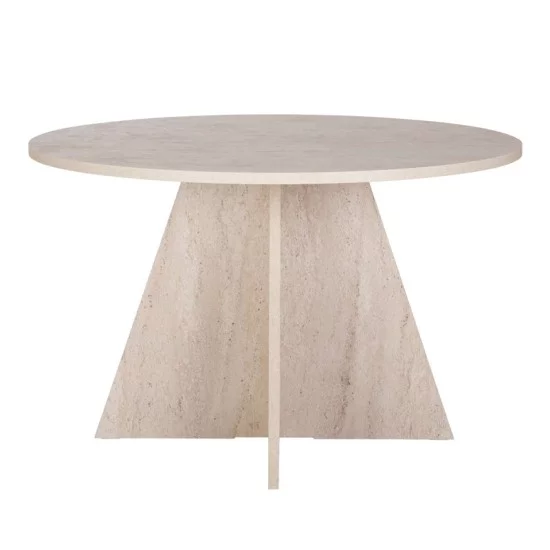 Τραπέζι Virela  χρώμα travertine Ø120x75εκ.