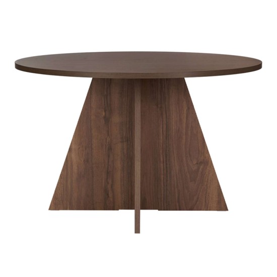 Τραπέζι Virela  χρώμα καρυδί Ø120x75εκ.