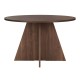 Τραπέζι Virela  χρώμα καρυδί Ø120x75εκ.
