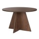 Τραπέζι Virela  χρώμα καρυδί Ø120x75εκ.
