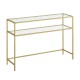 Κονσόλα Elio  μεταλλική - γυάλινη χρώμα χρυσό 90x30x80εκ.