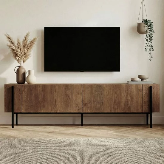 Έπιπλο τηλεόρασης Nexus  χρώμα καρυδί 180x30x45,5εκ.