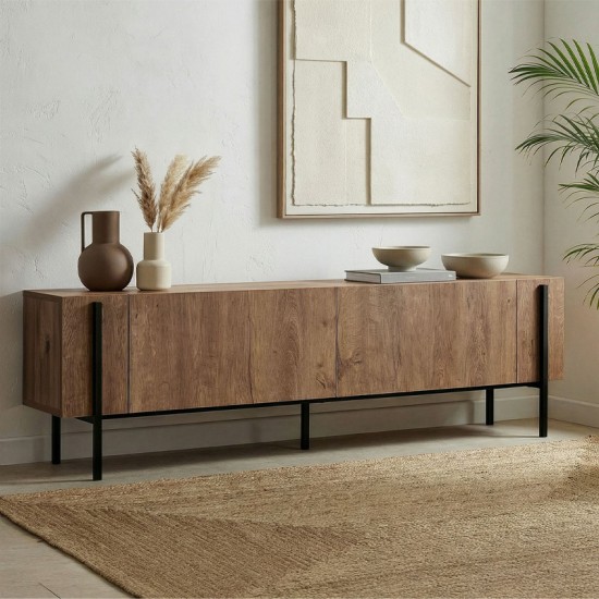 Έπιπλο τηλεόρασης Nexus  χρώμα καρυδί 180x30x45,5εκ.