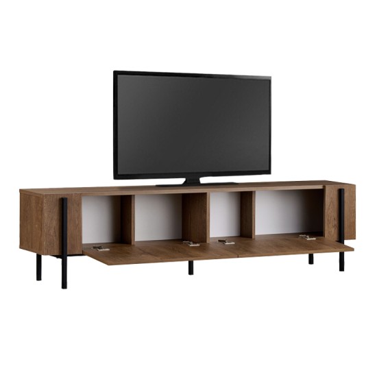 Έπιπλο τηλεόρασης Nexus  χρώμα καρυδί 180x30x45,5εκ.