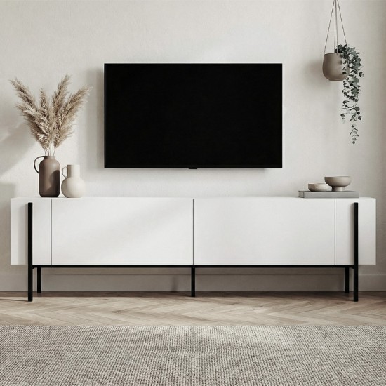 Έπιπλο τηλεόρασης Nexus  χρώμα λευκό 180x30x45,5εκ.