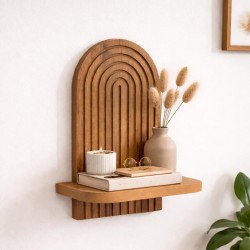 Ραφιέρα τοίχου Artwill  Mdf χρώμα oak 26x13x35εκ.