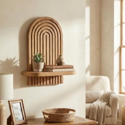 Ραφιέρα τοίχου Artwill  Mdf χρώμα oak 26x13x35εκ.