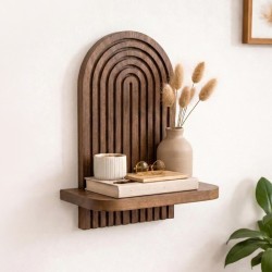 Ραφιέρα τοίχου Artwill  Mdf χρώμα wenge 26x13x35εκ.