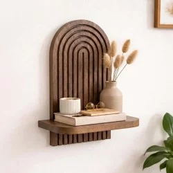 Ραφιέρα τοίχου Artwill  Mdf χρώμα wenge 26x13x35εκ.