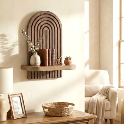 Ραφιέρα τοίχου Artwill  Mdf χρώμα wenge 26x13x35εκ.