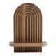 Ραφιέρα τοίχου Artwill  Mdf χρώμα wenge 26x13x35εκ.