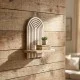 Ραφιέρα τοίχου Artwill  Mdf χρώμα λευκό - oak 26x13x35εκ.