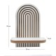 Ραφιέρα τοίχου Artwill  Mdf χρώμα λευκό - oak 26x13x35εκ.