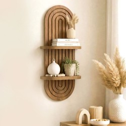 Ραφιέρα τοίχου Artwill  Mdf χρώμα oak 26x13x70εκ.