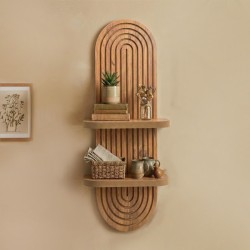 Ραφιέρα τοίχου Artwill  Mdf χρώμα oak 26x13x70εκ.