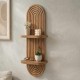 Ραφιέρα τοίχου Artwill  Mdf χρώμα oak 26x13x70εκ.