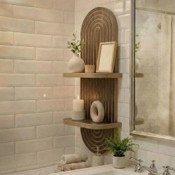 Ραφιέρα τοίχου Artwill  Mdf χρώμα wenge 26x13x70εκ.