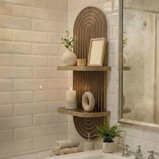 Ραφιέρα τοίχου Artwill  Mdf χρώμα wenge 26x13x70εκ.