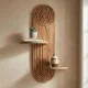 Ραφιέρα τοίχου Artwill  Mdf χρώμα oak 46x13x70εκ.
