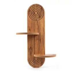 Ραφιέρα τοίχου Artwill  Mdf χρώμα oak 46x13x70εκ.