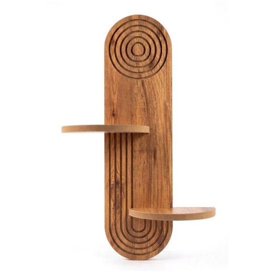 Ραφιέρα τοίχου Artwill  Mdf χρώμα oak 46x13x70εκ.