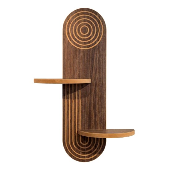 Ραφιέρα τοίχου Artwill  Mdf χρώμα wenge 46x13x70εκ.