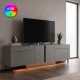 Έπιπλο τηλεόρασης Arlen  με Led Rgb χρώμα ανθρακί 180x32x50εκ.