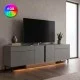 Έπιπλο τηλεόρασης Arlen  με Led Rgb χρώμα ανθρακί 180x32x50εκ.