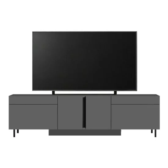 Έπιπλο τηλεόρασης Arlen  με Led Rgb χρώμα ανθρακί 180x32x50εκ.